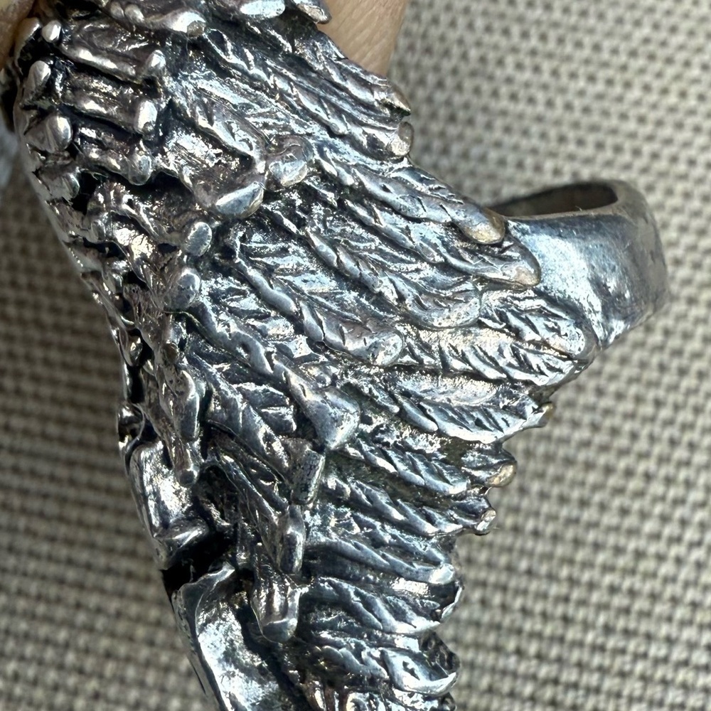 Vintage biker ring “ Born Wild” in stainless steel. - Picture 8 of 10